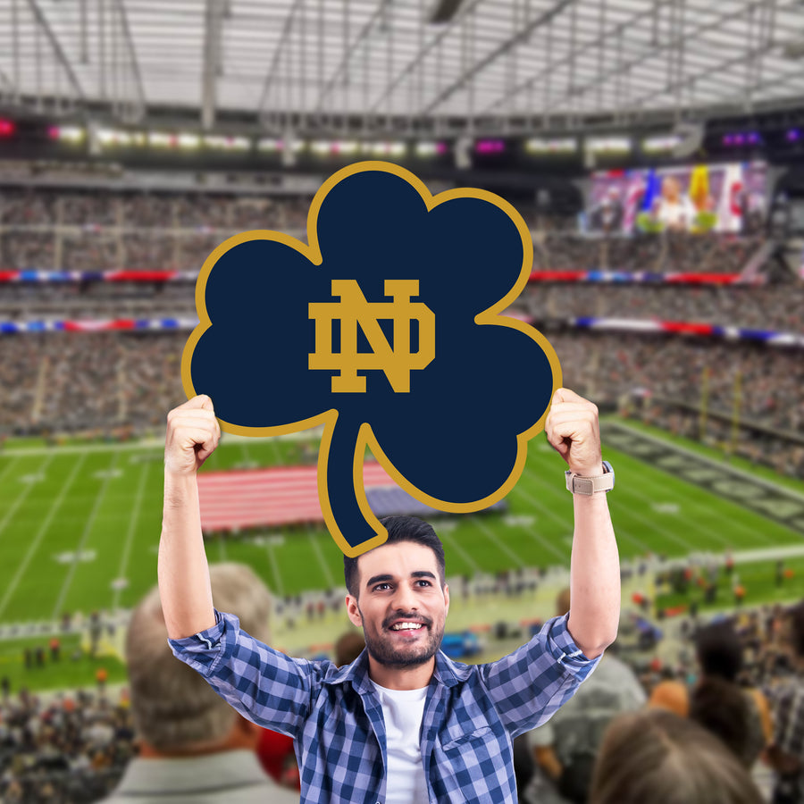Shamrock Logo - Big Head - Official NCAA - Notre Dame Fighting Irish - Foam Core Cutout