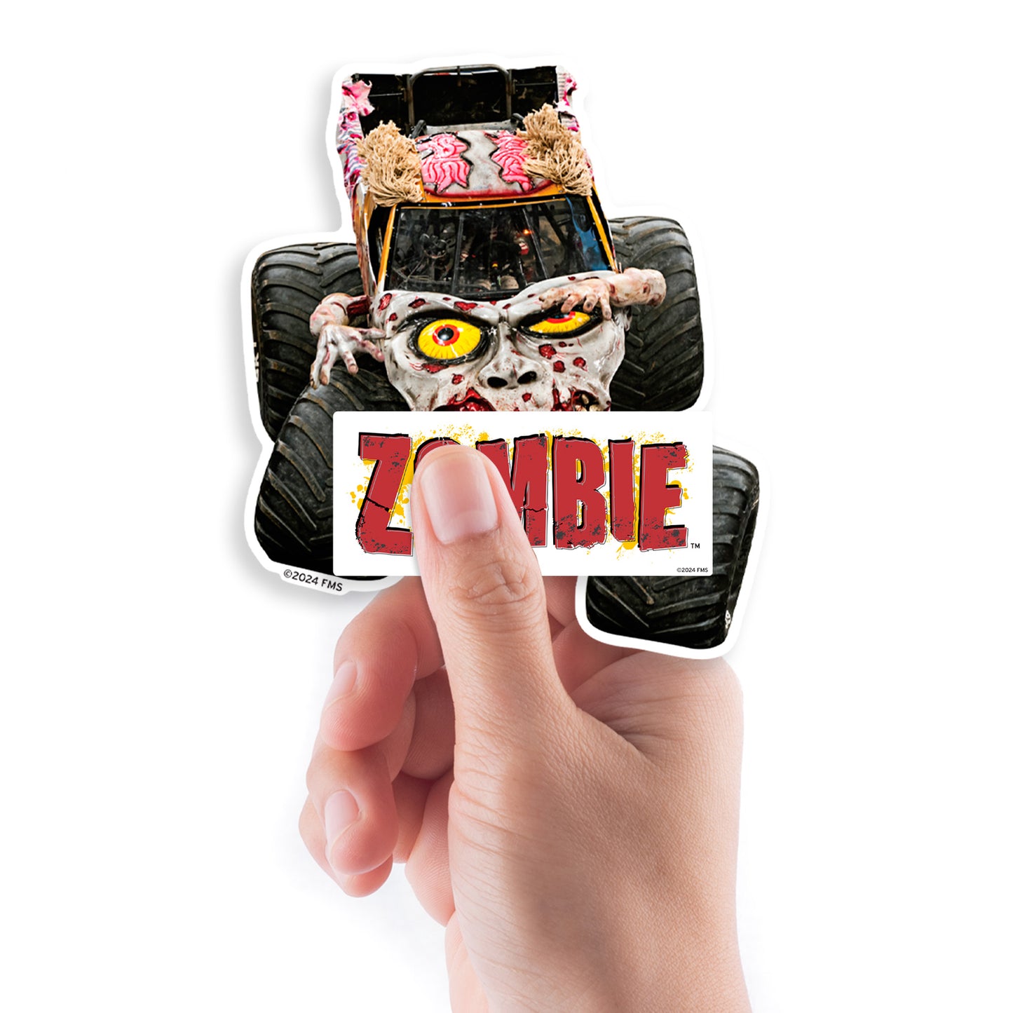Zombie  Minis        - Officially Licensed Monster Jam Removable     Adhesive Decal