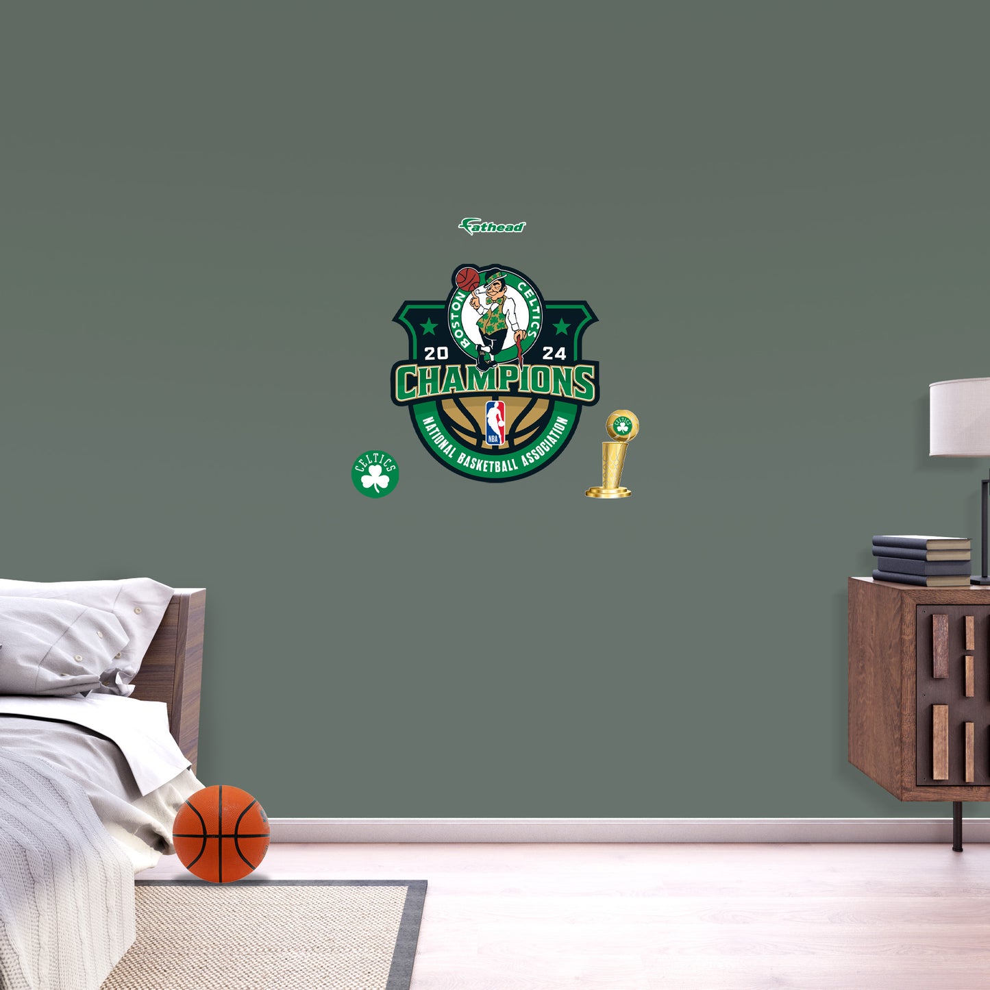 Boston Celtics:  2024 Champions Logo        - Officially Licensed NBA Removable     Adhesive Decal