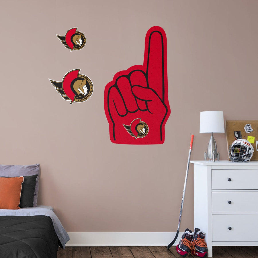 Ottawa Senators - RealBig Foam Finger Collection - Official NHL - Reusable Vinyl Wall Decals