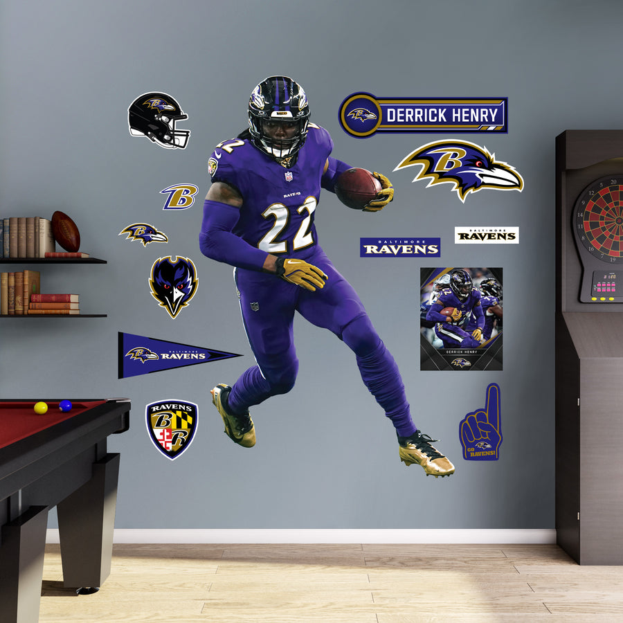 Derrick Henry - RealBig Collection - Official NFL - Baltimore Ravens - Reusable Vinyl Wall Decals #2