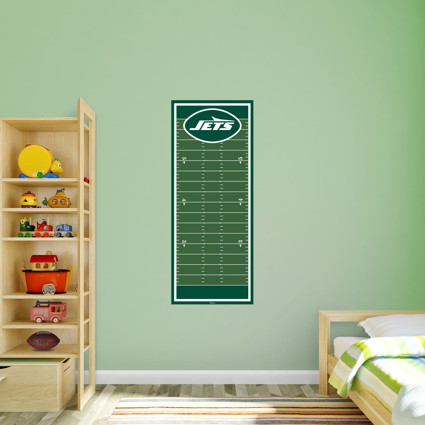 New York Jets:  Growth Chart        - Officially Licensed NFL Removable     Adhesive Decal