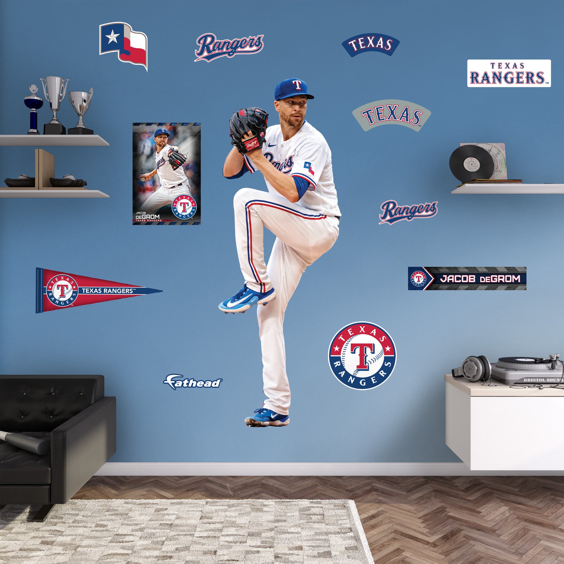 Texas Rangers: Jacob deGrom 2023 - Officially Licensed MLB Removable A –  Fathead
