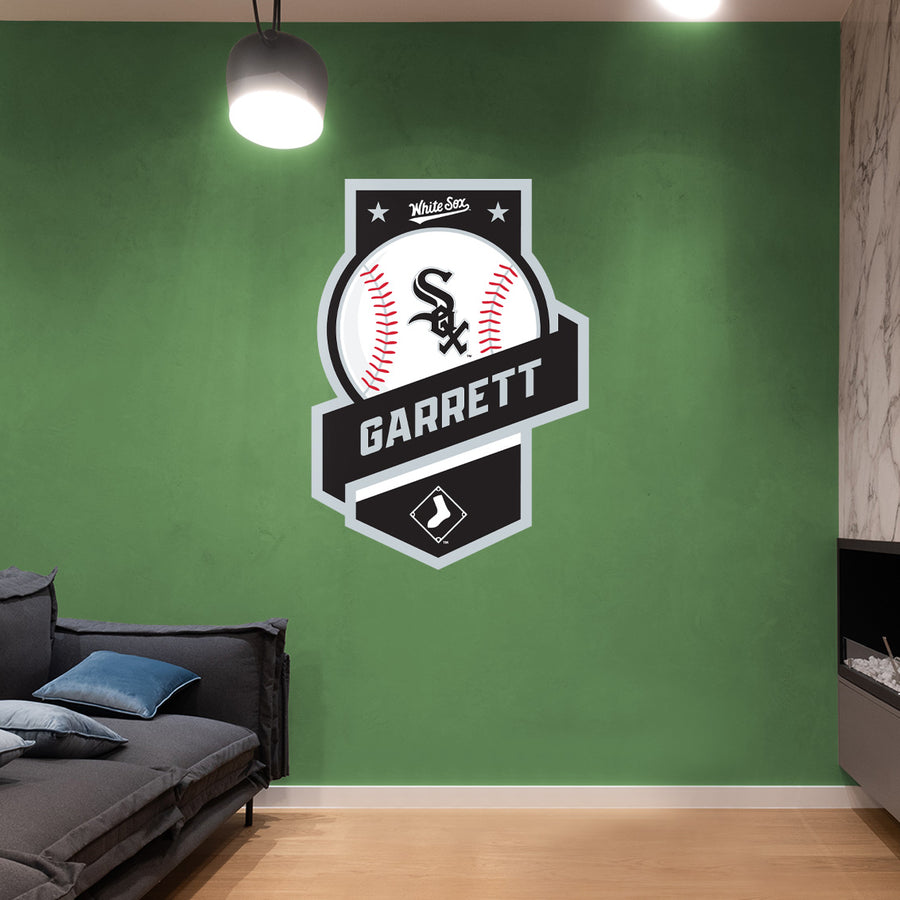 Chicago White Sox - Banner Badge - With Personalized Name - Official MLB - Vinyl Transfer Decal