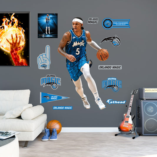 Orlando Magic: Paolo Banchero Classic Jersey        - Officially Licensed NBA Removable     Adhesive Decal