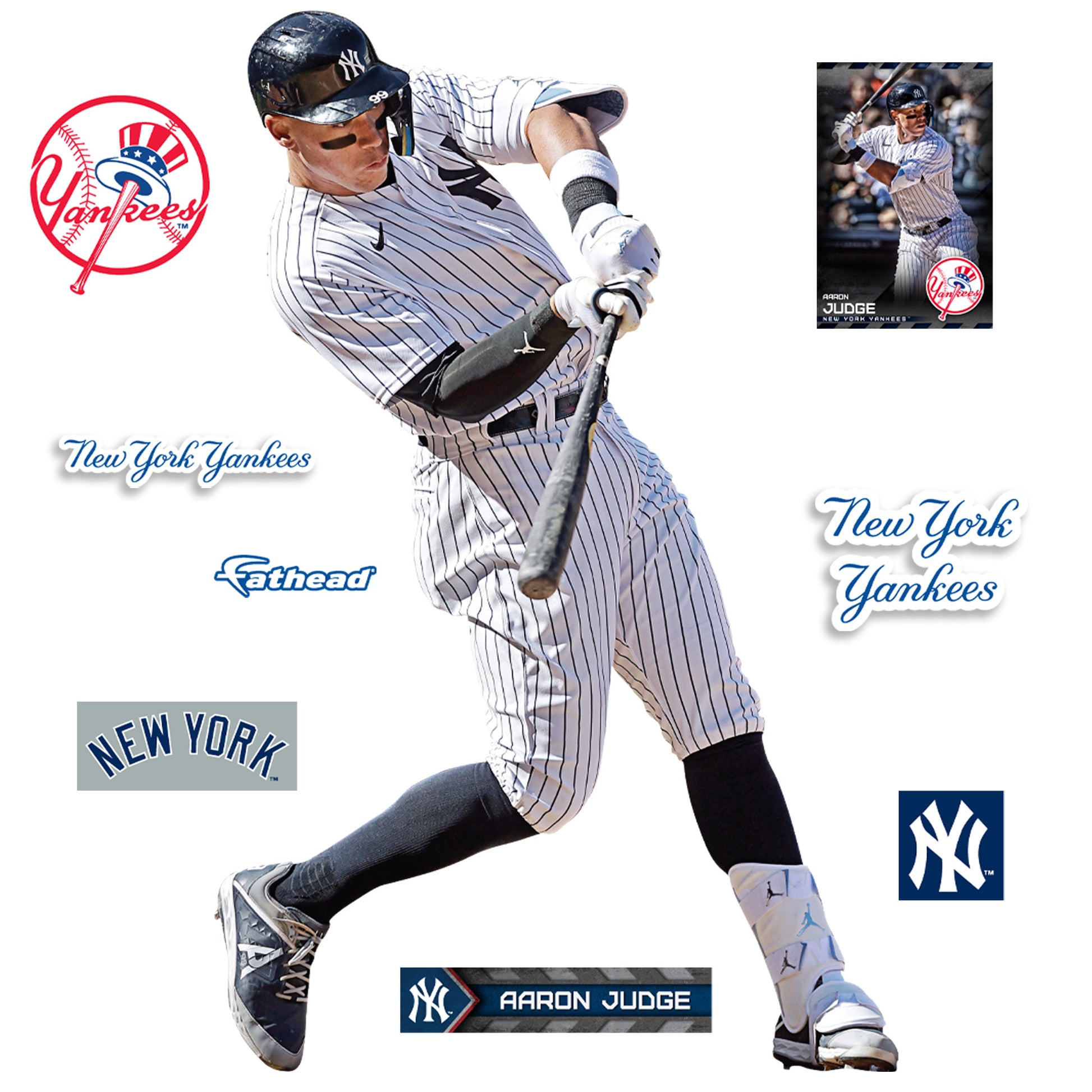 Aaron Judge New York Yankees Fathead Swing Life Size Removable Wall Decal