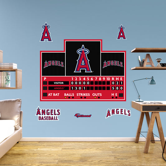 Los Angeles Angels:  Scoreboard        - Officially Licensed MLB Removable     Adhesive Decal