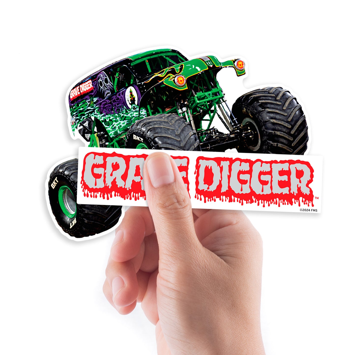 Grave Digger  Minis        - Officially Licensed Monster Jam Removable     Adhesive Decal