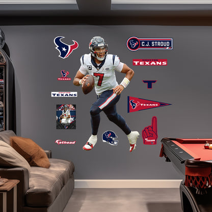 Houston Texans: C.J. Stroud Away        - Officially Licensed NFL Removable     Adhesive Decal