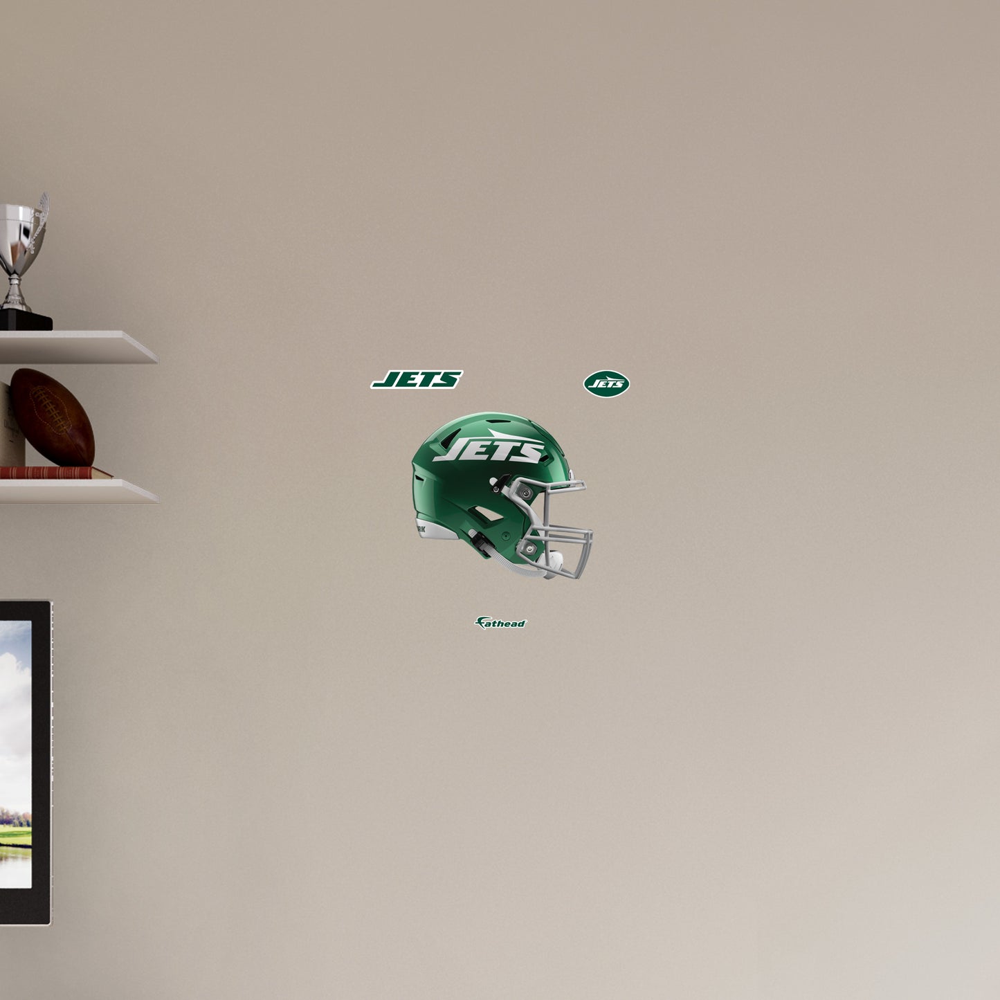 New York Jets:  Helmet        - Officially Licensed NFL Removable     Adhesive Decal