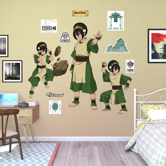 Avatar The Last Airbender: Toph RealBigs        - Officially Licensed Nickelodeon Removable     Adhesive Decal