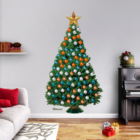 Miami Dolphins:   Dry Erase Decorate Your Own Christmas Tree    