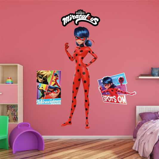Miraculous: Ladybug RealBig        - Officially Licensed Zag Removable     Adhesive Decal