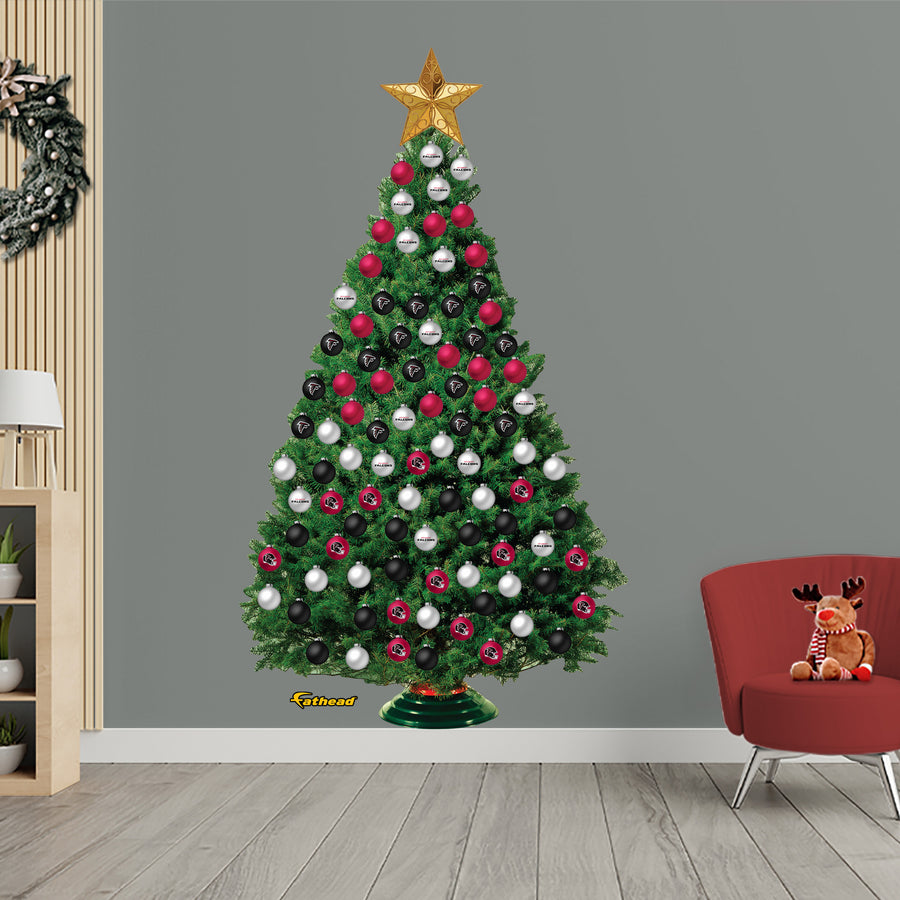 Atlanta Falcons - Decorate Your Own Christmas Tree - Official NFL - Reusable Vinyl Wall Decals