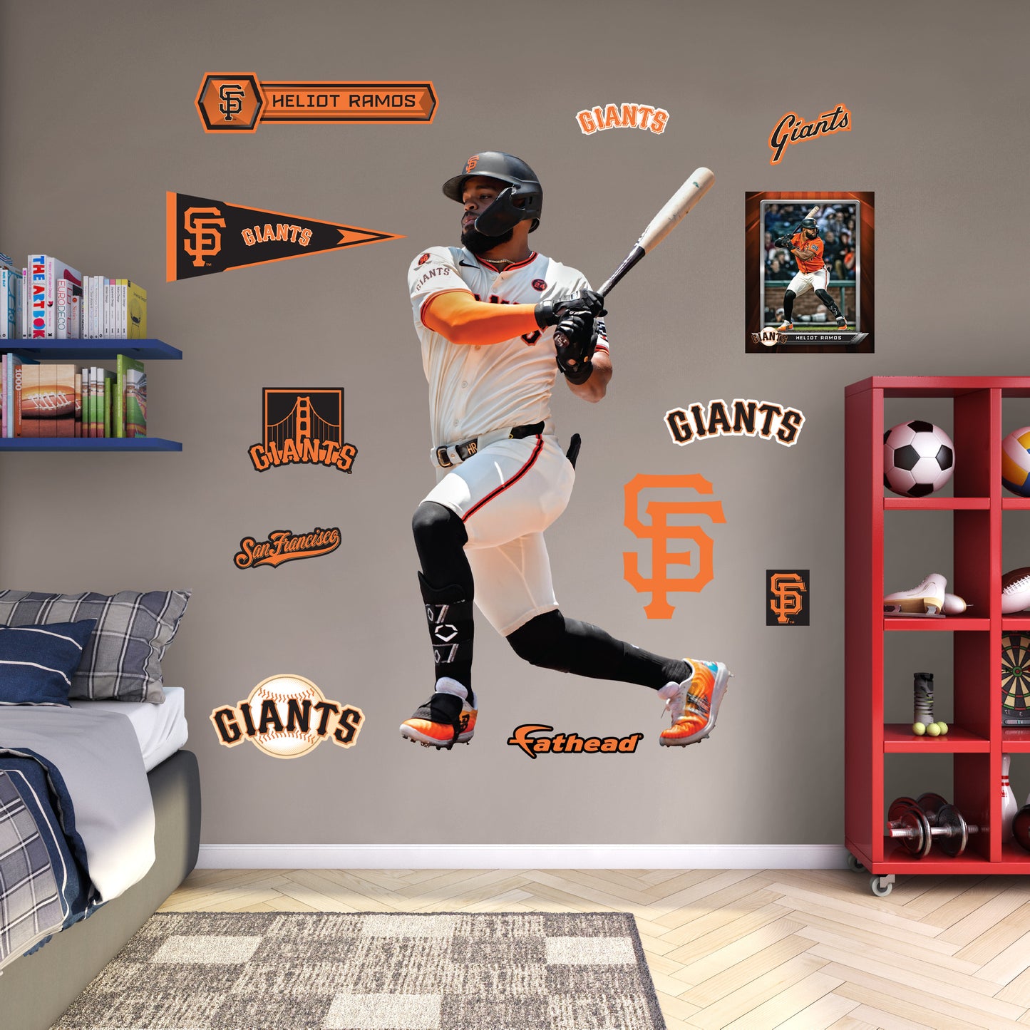 Heliot Ramos - RealBig Collection - Official MLB - San Francisco Giants - Reusable Vinyl Wall Decals