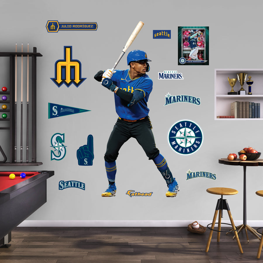 Julio Rodriguez - RealBig City Connect Collection - Official MLB - Seattle Mariners - Reusable Vinyl Wall Decals