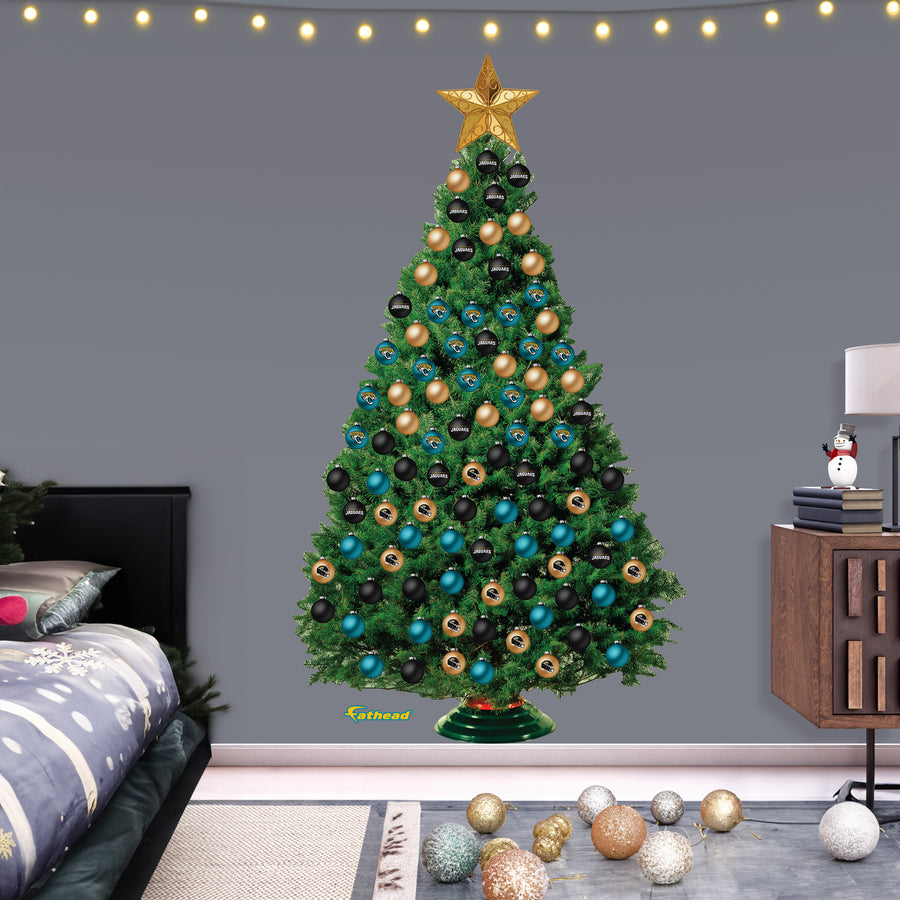 Jacksonville Jaguars - Decorate Your Own Christmas Tree - Official NFL - Reusable Vinyl Wall Decals