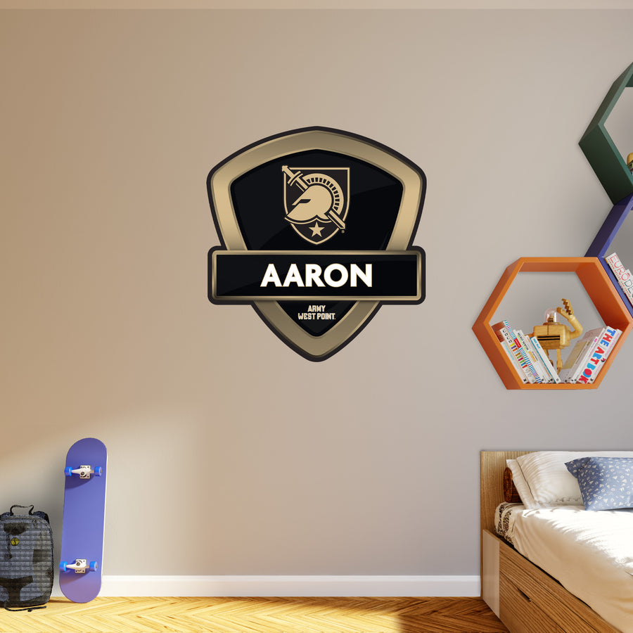 Army Black Knights - Badge - With Personalized Name - Official NCAA - Vinyl Transfer Decal