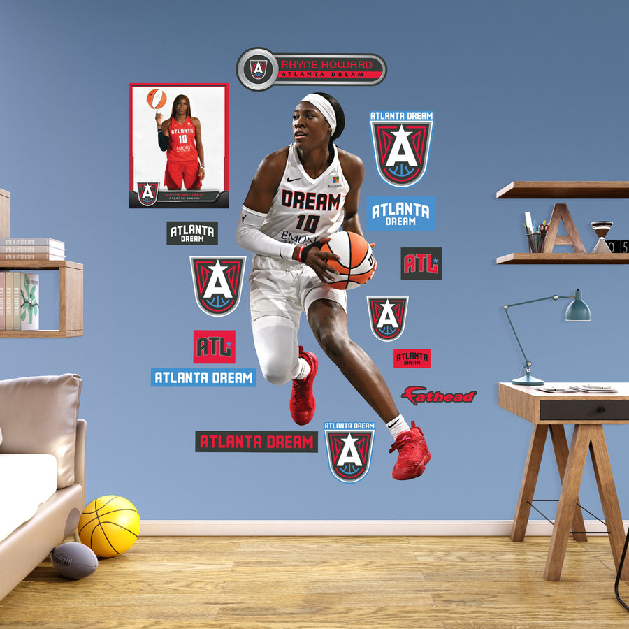 Rhyne Howard - RealBig Collection - Official WNBA - Atlanta Dream - Reusable Vinyl Wall Decals