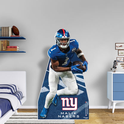 Malik Nabers - Life-Size Stand Out - Official NFL - New York Giants - Foam Core Cutout