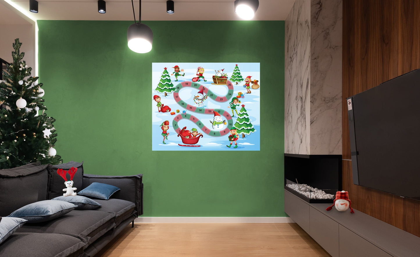 Christmas:  Baby Steps Calendar Dry Erase        -   Removable     Adhesive Decal