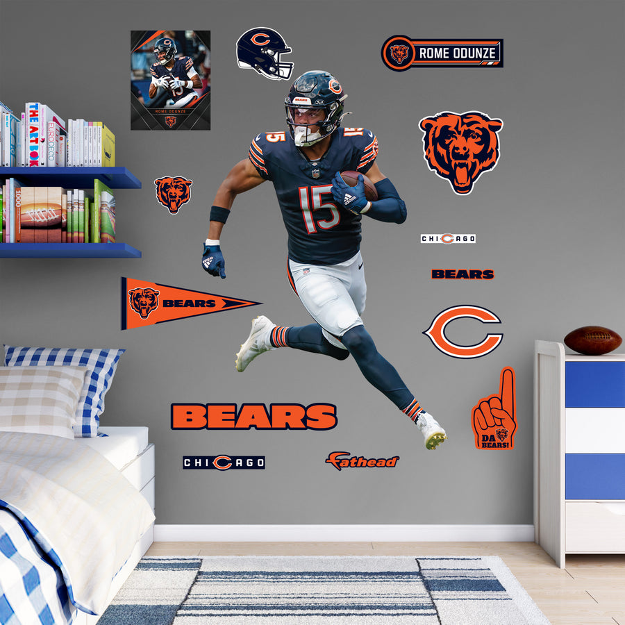 Rome Odunze - RealBig Collection - Official NFL - Chicago Bears - Reusable Vinyl Wall Decals