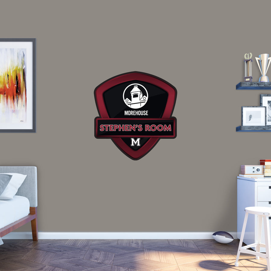 Morehouse Maroon Tigers - Badge - With Personalized Name - Official NCAA - Vinyl Transfer Decal