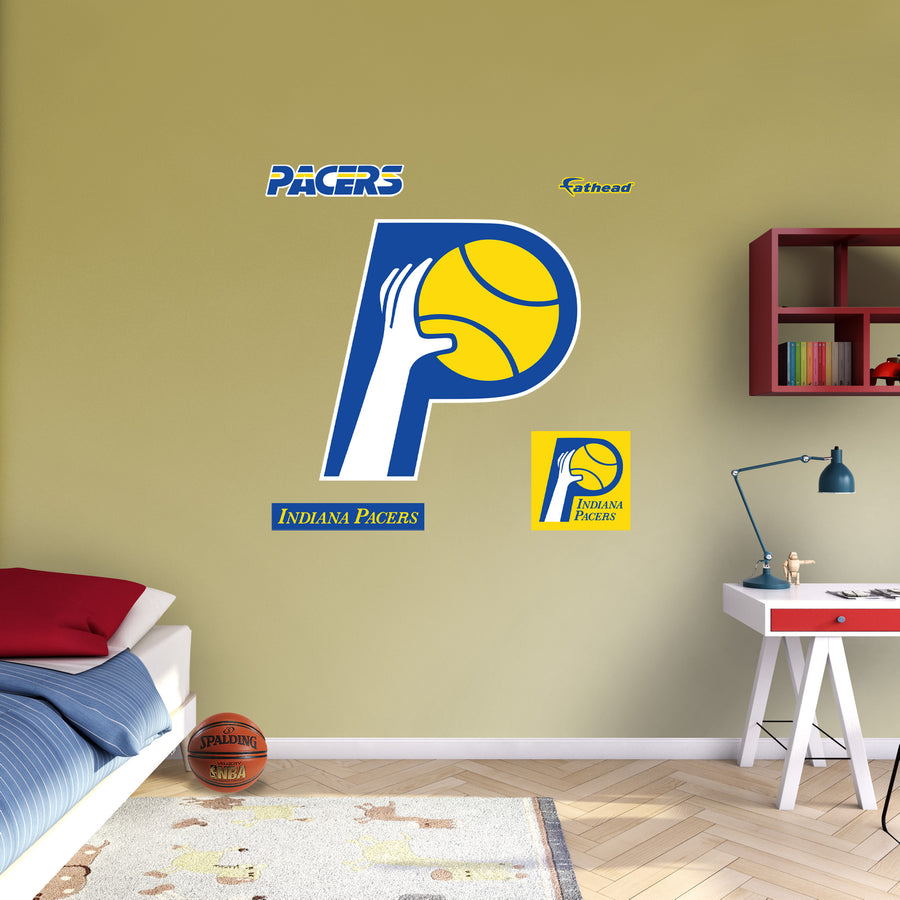 Indiana Pacers - RealBig Classic Logo Collection - Official NBA - Reusable Vinyl Wall Decals