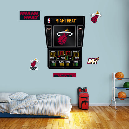 Miami Heat - RealBig Scoreboard Collection - Official NBA - Miami Heat - Reusable Vinyl Wall Decals