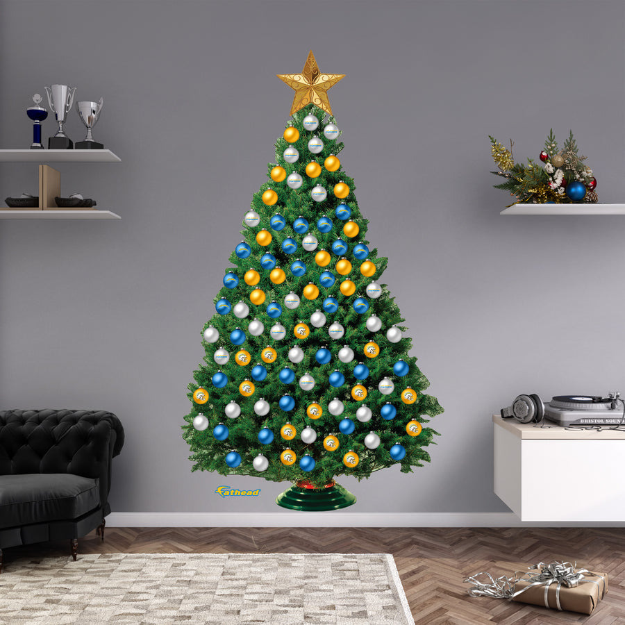 Los Angeles Chargers - Decorate Your Own Christmas Tree - Official NFL - Reusable Vinyl Wall Decals