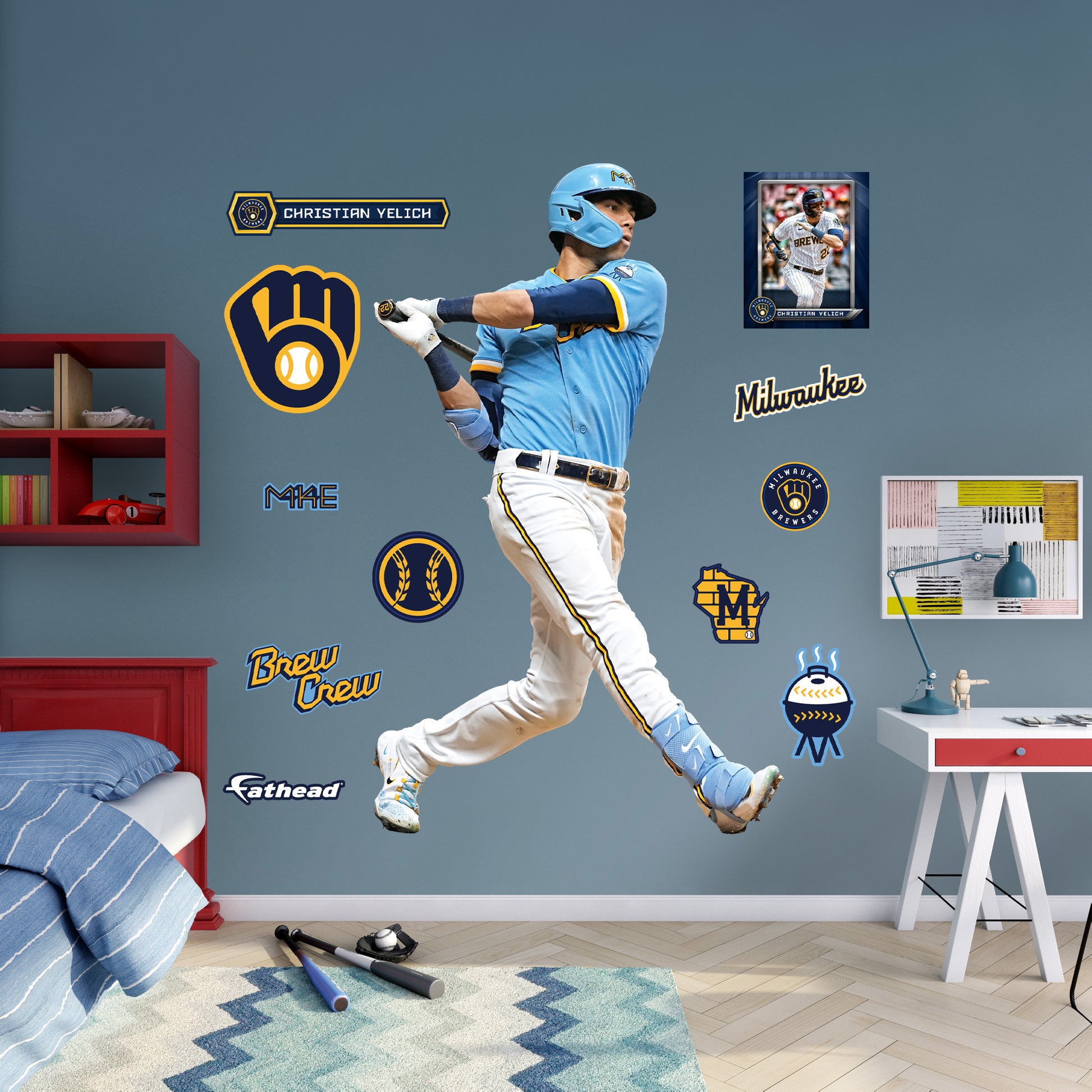 Milwaukee Brewers: Christian Yelich 2023 City Connect - Officially Licensed  MLB Removable Adhesive Decal