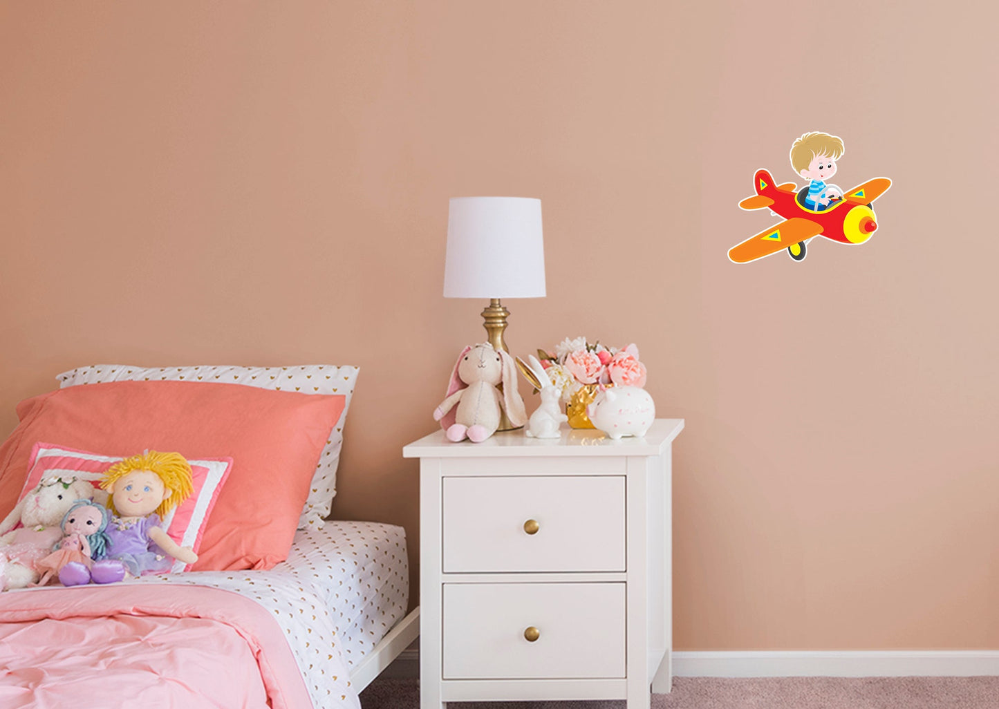 Nursery: Planes Kid Icon        -   Removable     Adhesive Decal