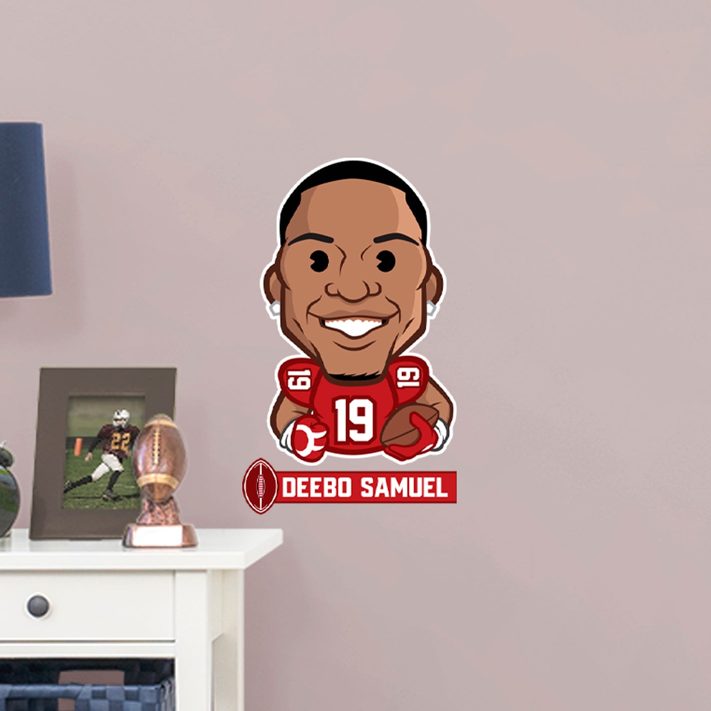 San Francisco 49ers: Deebo Samuel  Emoji        - Officially Licensed NFLPA Removable     Adhesive Decal
