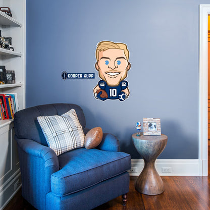 Los Angeles Rams: Cooper Kupp  Emoji        - Officially Licensed NFLPA Removable     Adhesive Decal