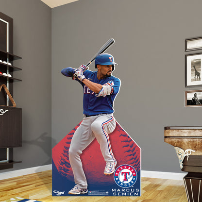 Texas Rangers: Marcus Semien   Life-Size   Foam Core Cutout  - Officially Licensed MLB    Stand Out