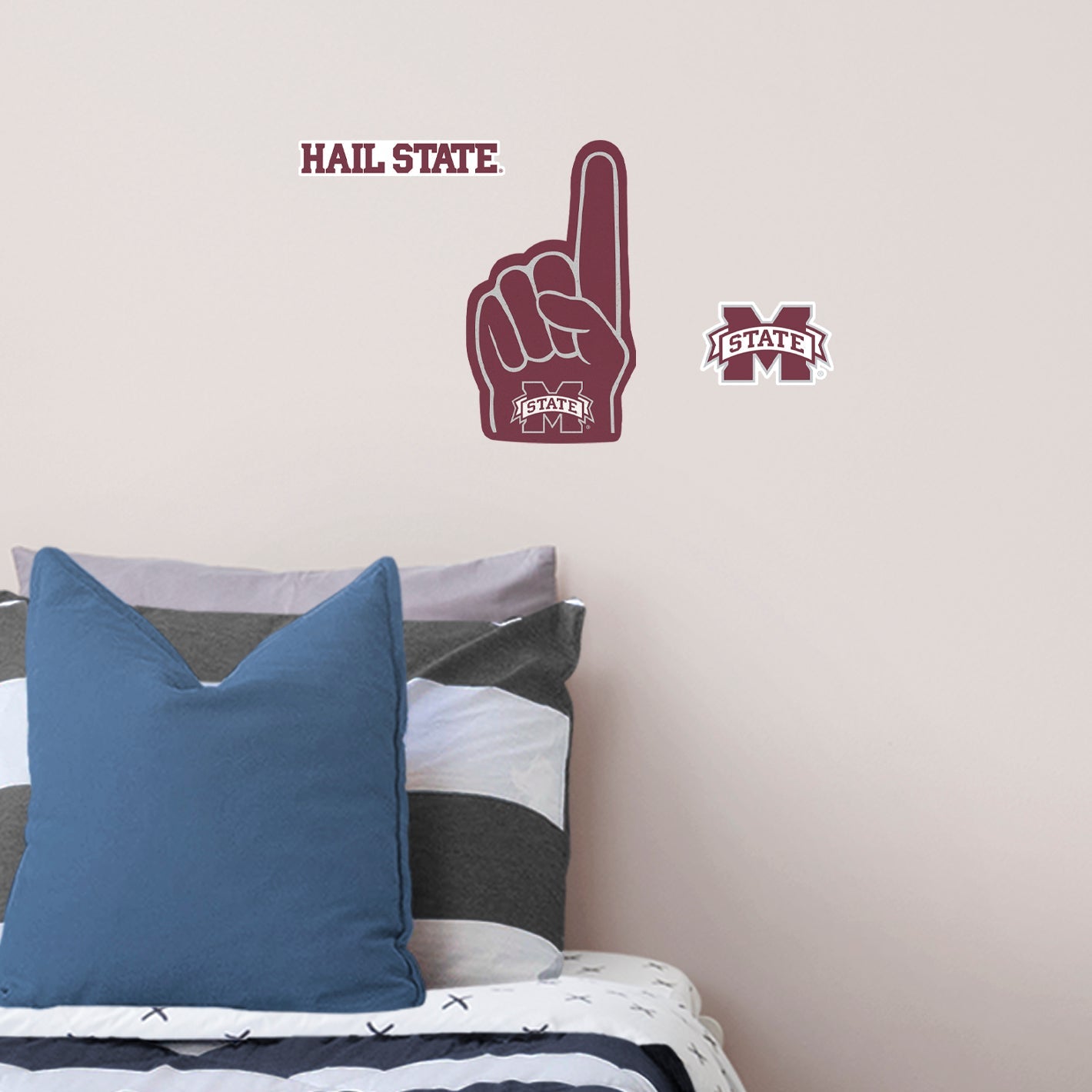 Mississippi State Bulldogs:    Foam Finger        - Officially Licensed NCAA Removable     Adhesive Decal
