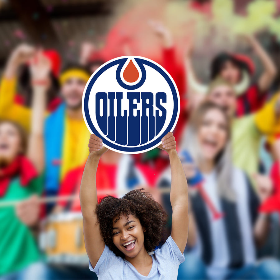 Logo - Big Head - Official NHL - Edmonton Oilers - Foam Core Cutout