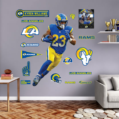 Los Angeles Rams: Kyren Williams         - Officially Licensed NFL Removable     Adhesive Decal