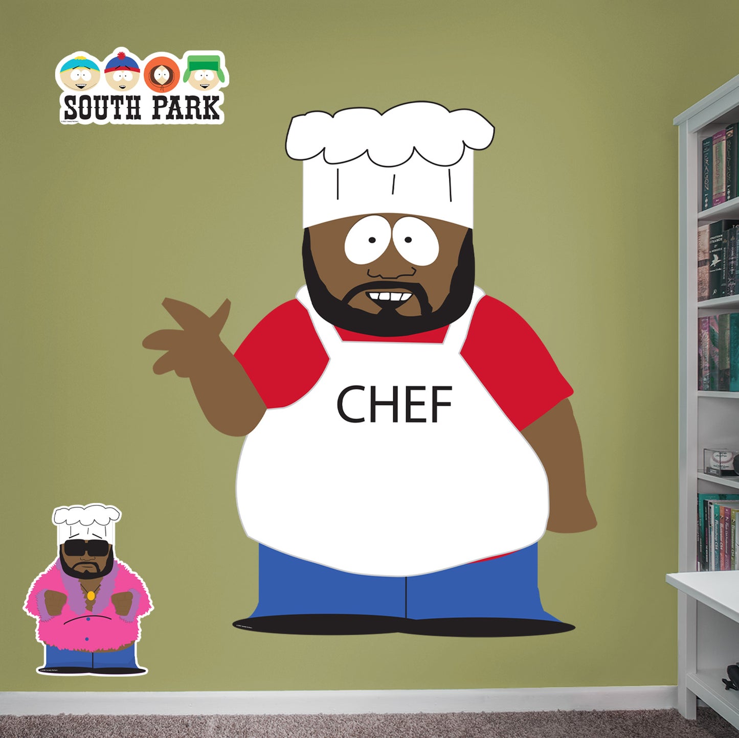South Park: Chef RealBig        - Officially Licensed Paramount Removable     Adhesive Decal