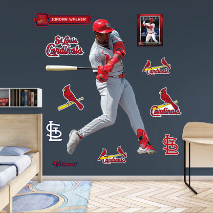 Jordan Walker - RealBig Collection - Official MLB - St. Louis Cardinals - Reusable Vinyl Wall Decals