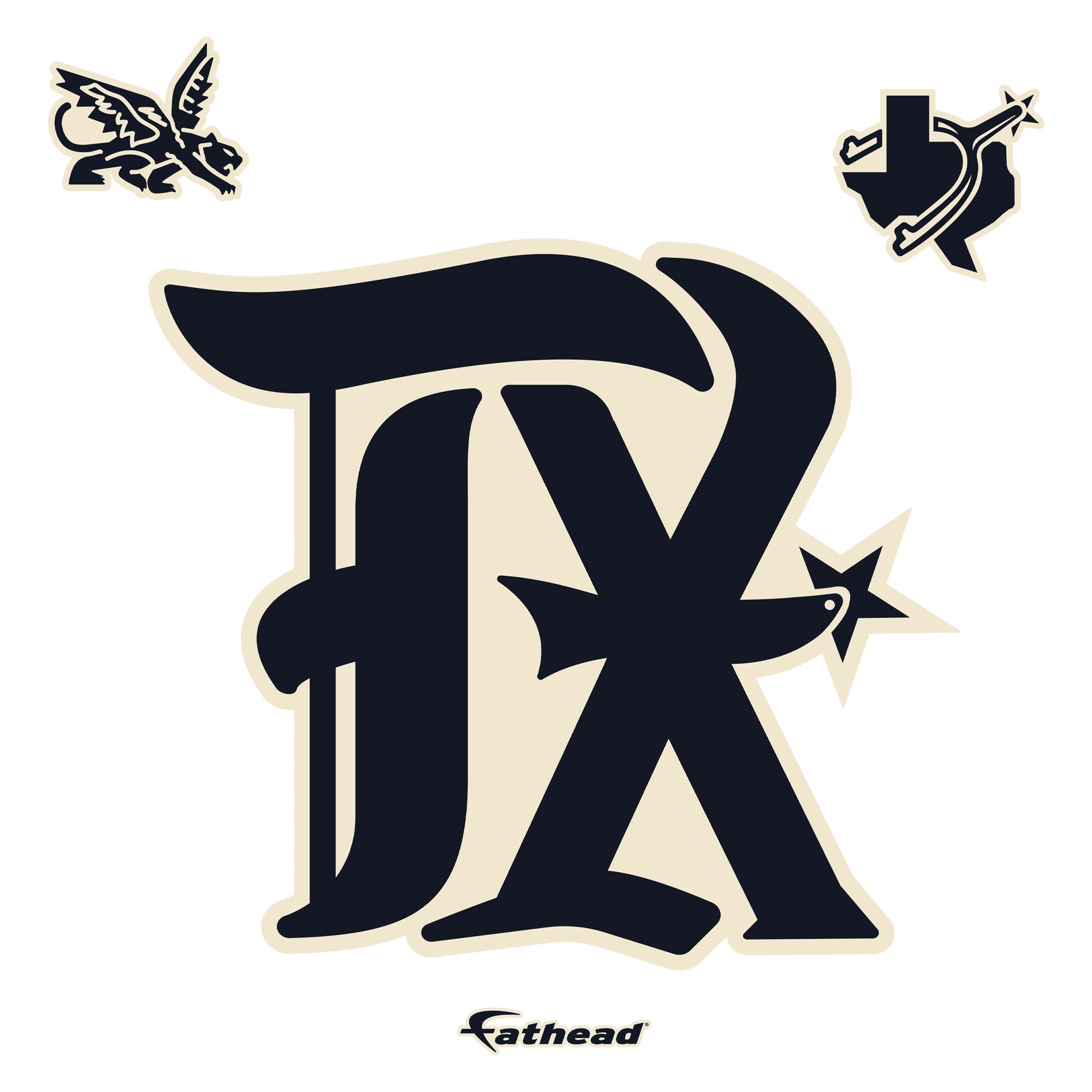 X-Large Logo +3 Decals  (28"W x 25"H) 