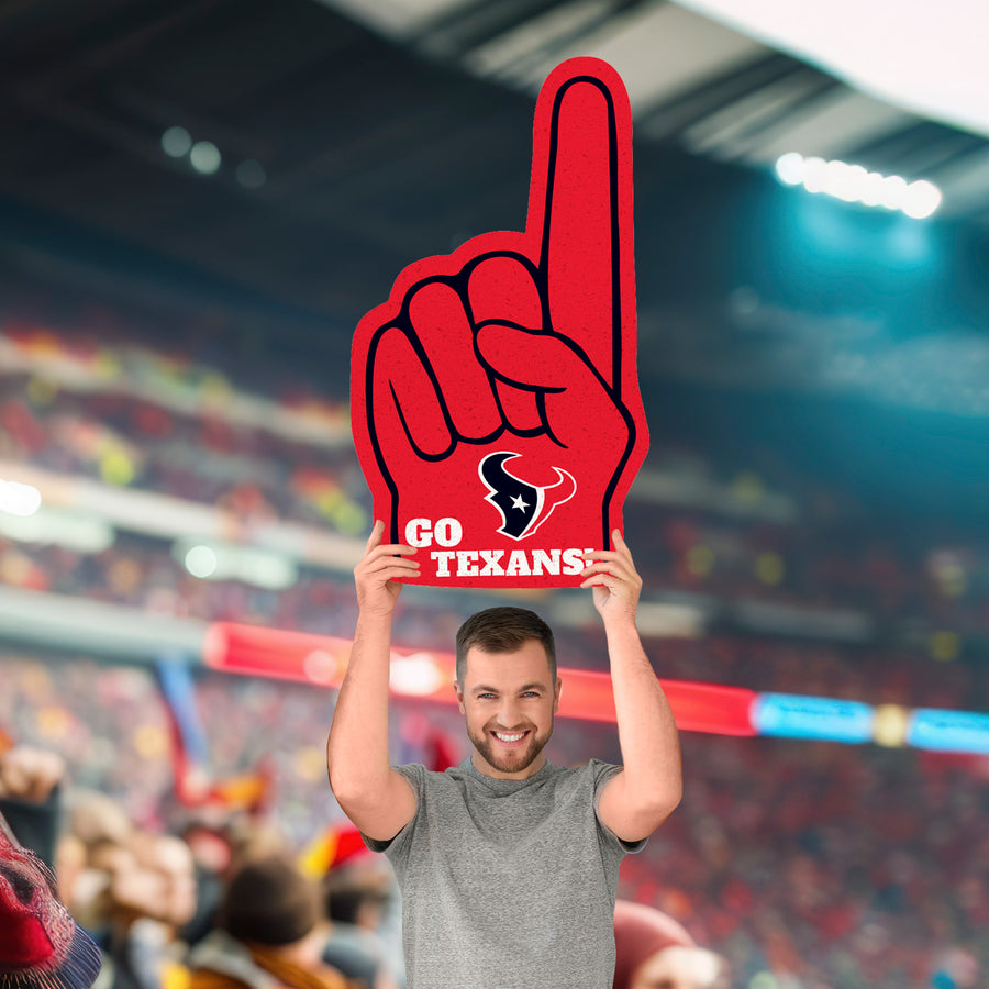 Foam Finger - Big Head - Official NFL - Houston Texans - Foam Core Cutout