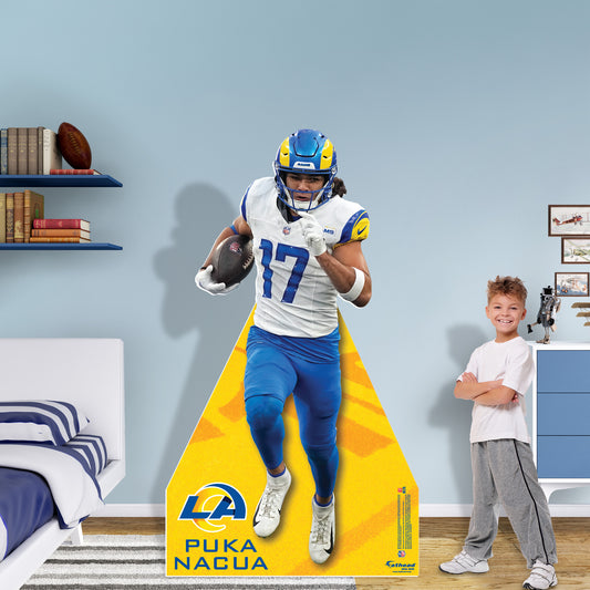 Los Angeles Rams: Puka Nacua Life-Size   Foam Core Cutout  - Officially Licensed NFL    Stand Out