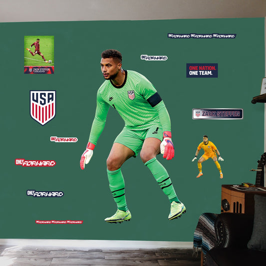Zack Steffen  RealBig        - Officially Licensed USMNT Removable     Adhesive Decal