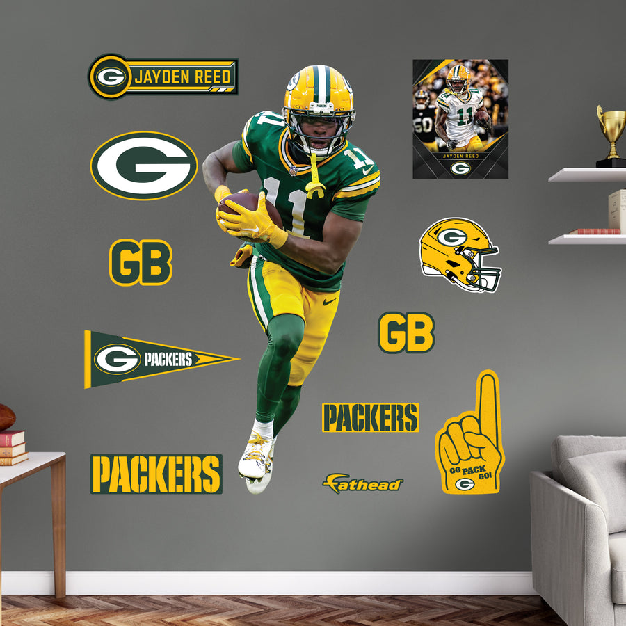 Jayden Reed - RealBig Collection - Official NFL - Green Bay Packers - Reusable Vinyl Wall Decals