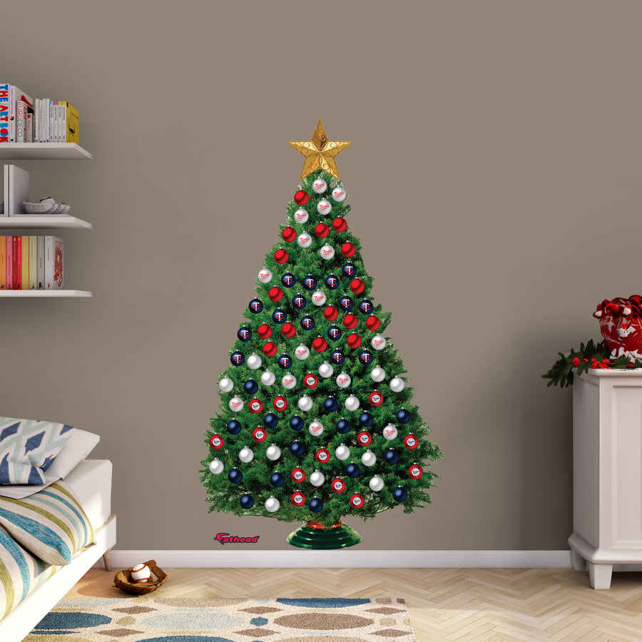 Minnesota Twins - Decorate Your Own Christmas Tree - Official MLB - Reusable Vinyl Wall Decals