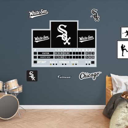 Chicago White Sox:  Scoreboard        - Officially Licensed MLB Removable     Adhesive Decal