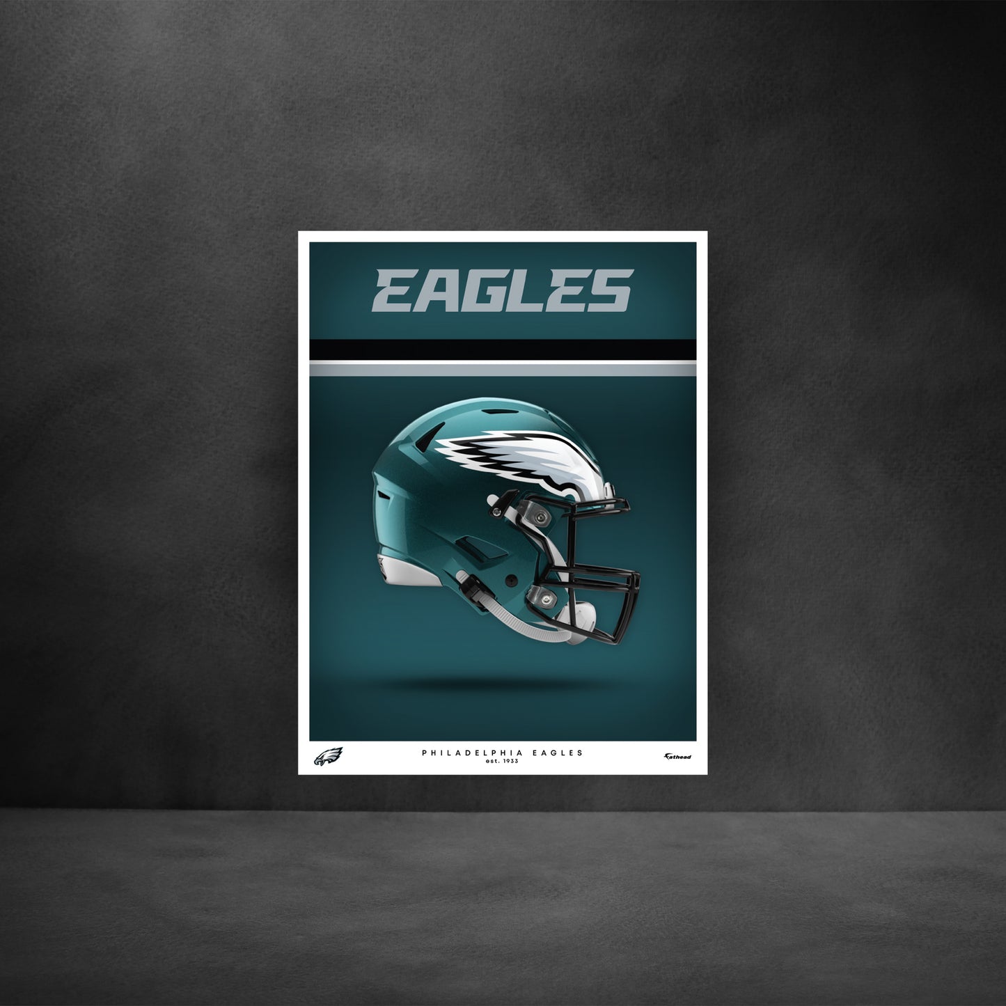 Philadelphia Eagles - Helmet Series - Peel & Stick Poster - Official NFL - Reusable Vinyl Wall Decal