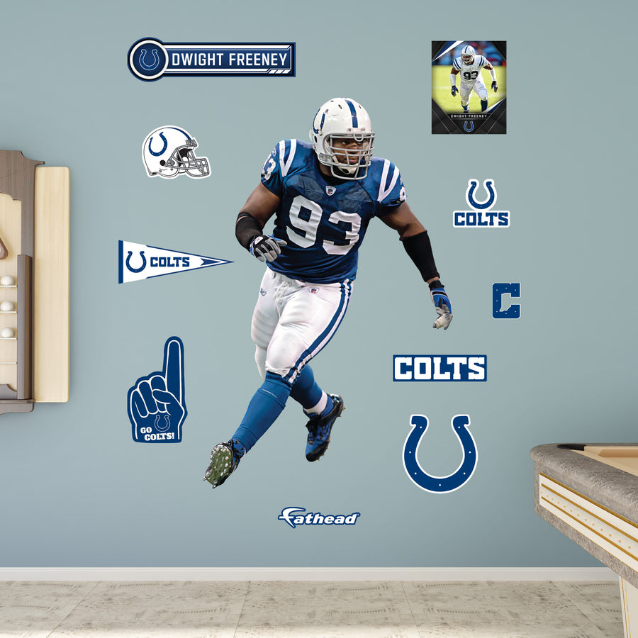 Dwight Freeney - RealBig Legend Collection - Official NFL - Indianapolis Colts - Reusable Vinyl Wall Decals