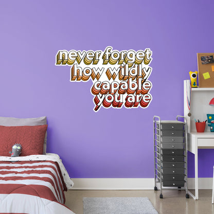 Never Forget Yellow        - Officially Licensed Big Moods Removable     Adhesive Decal